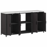 Kitchen Storage Set HATTEM 3 pcs Black Cold-rolled Steel 3392694