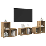 TV Cabinet Set Wall-mounted 6 pcs Artisan Oak Engineered Wood 3393164