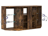 Corner LED TV Cabinet 100x40x68cm Smoked Oak Engineered Wood 889790
