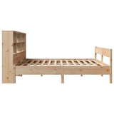 Bookcase Bed without Mattress 120x190 cm Small Double Solid Wood Pine 3323005