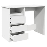 Desk White 102x50x75 cm Engineered Wood 860463