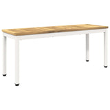 Garden Bench 108.5 x 35 x 45 cm Solid Acacia Wood White 901749
