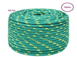 Multipurpose Utility Rope 12 mm 100 m Green PP 930 kg Max Load 3473257