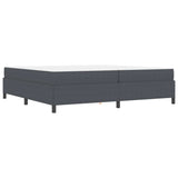 Bed Frame with Mattress Dark Grey 200 x 200 cm Fabric 3399141
