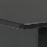 Garden Dining Table Black 80x80x74 cm Steel and Glass 313114