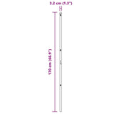 Fence Post 7 pcs Silver Steel 42004226