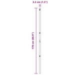Fence Post Other 52 pcs Silver 3.2 x 3.2 x 170 cm Steel 3350156