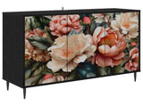 Sideboard BORNE Black Oak 102 x 33 x 76 cm Engineered Wood 8006976