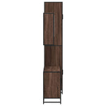 ZNTS 3 Piece Bathroom Furniture Set Brown Oak Engineered Wood 3301124