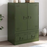 Highboard Olive Green 67x39x95 cm Steel 841809