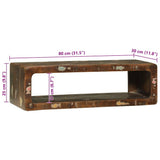 TV Cabinet Multicolour 80 x 30 x 25 cm Solid Reclaim wood 4104536