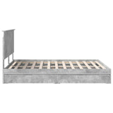 Storage Bed Concrete Grey 150 x 200 cm Engineered Wood 3411197