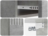 Wall-Mounted Bedside Cabinet with Drawer 2 pcs Concrete Grey 898962