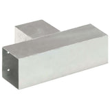 145472 Post Connectors 4 pcs T Shape Galvanised Metal 91x91 mm