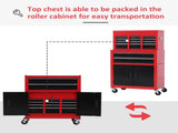 Tool Chest, Metal Tool Cabinet on Wheels with 6 Drawers, Pegboard, Top Chest and Roller Cabinet T3398P344721