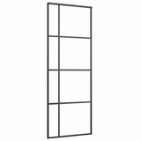 Sliding Door with Hardware Set 76x205 cm ESG Glass&Aluminium 3332909