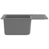 Granite Kitchen Sink Single Basin Grey 142953