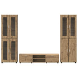 TV Cabinet Set FLORIN 3 pcs Artisan Oak Engineered Wood 3398013
