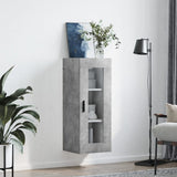 Wall Mounted Cabinet Concrete Grey 34.5x34x90 cm 828928