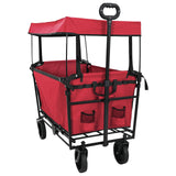 Folding Hand Trolley Red 105 x 56.5 x 116 cm Oxford Cloth 42020665