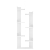 Book Cabinet White 48x25.5x140 cm Engineered Wood 808909