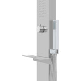 Outdoor Shower with Tray WPC Stainless Steel 3051293