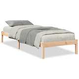 Extra Long Bed Frame without Mattress 80x210 cm Solid Wood Pine 852400