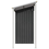 Garden Shed with Extended Roof Anthracite 277x107x181 cm Steel 364526