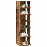 Shoe Cabinet Old Wood 28x27x102 cm Engineered Wood 856664