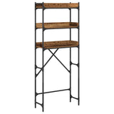 Washing Machine Shelf Old Wood 67 x 25 x 163 cm Engineered Wood 883550