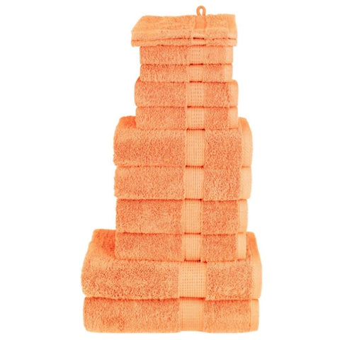 12 Piece Premium Towel Set SOLUND Orange 600 gsm 137580