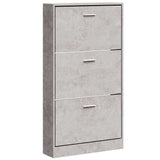 Shoe Cabinet Concrete Grey 59x17x108 cm Engineered Wood 342529