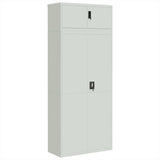 File Cabinet Light Grey 90x40x220 cm Steel 3188320