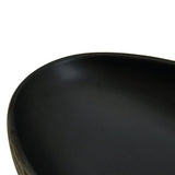Countertop Basin Grey and Black Oval 59x40x14 cm Ceramic 155091