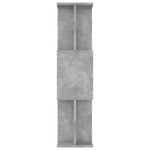 Book Cabinet/Room Divider Concrete Grey 80x24x96 cm Engineered Wood 800085