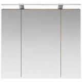 Bathroom Mirror Cabinet with Shelf Smoked Oak 80 x 14.5 x 70 cm 889115