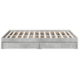 Bed Frame with Drawers without Mattress Concrete Grey 140x190 cm 3280688