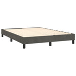 ZNTS Bed Frame Dark Grey 135x190 cm Double Velvet 3121191