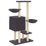 Cat Tree with Sisal Scratching Posts Dark Grey 117 cm 172120