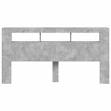 LED Headboard Concrete Grey 200 cm Engineered Wood 837368