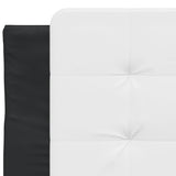 Bed Frame without Mattress "Zadar" Black and White 100x200 cm Faux Leather 3208168