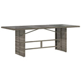 Garden Dining Set with Cushion 9 pcs Grey Poly Rattan 3261626