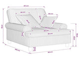 XL Armchair with Cushions Taupe 1.5 Lines Fabric 42043482