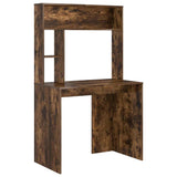 Desk with Shelf Smoked Oak 91 x 50 x 149 cm Engineered Wood 869262