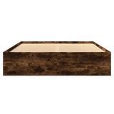 Bed Frame without Mattress Smoked Oak 150x200 cm King Size Engineered Wood 3295650