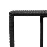 Storage Shelves 2 pcs Black Poly Rattan 365981