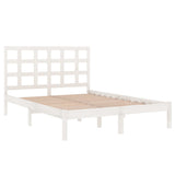 Bed Frame without Mattress White 160x200 cm Solid Wood 3105481