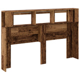 LED Headboard Old Wood 160x18,5x103,5 cm Engineered Wood 857688