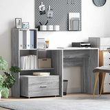 Desk Grey Sonoma 131.5 x 50 x 106.5 cm Engineered Wood 3337270