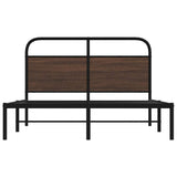 Bed Frame Without Mattress 120x190 cm Small Double Brown Oak Engineered Wood 4100304